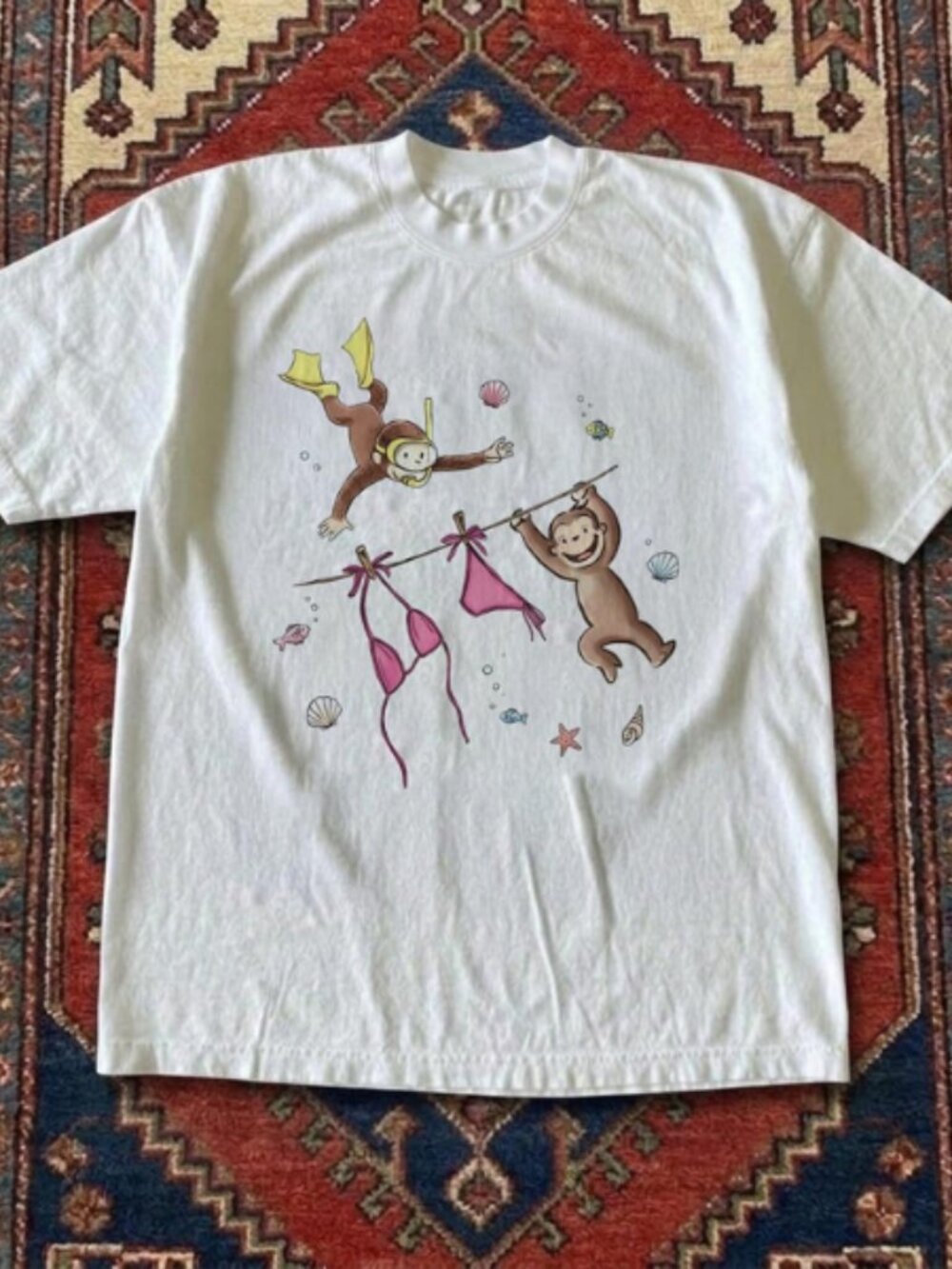 Curious George Snorkeling Graphic Tee